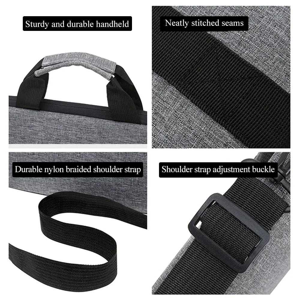 Water-Repellent Laptop Carry Case 13"-15" - Tablet Bag with Shoulder Strap