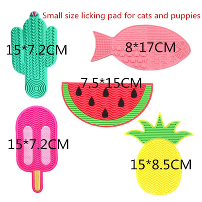 Lick Mat for Cats & Small Dogs – Suction-Cup Slow Feeder