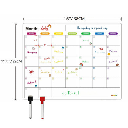 Magnetic Fridge Calendar – Dry-Erase Monthly & Weekly Planner
