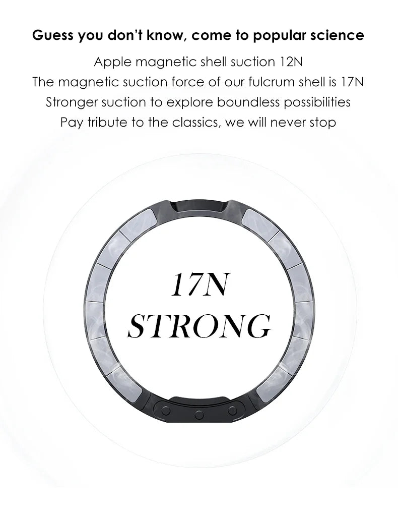 Magnetic iPhone Case with 360° Rotating Ring Stand