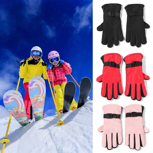 Ski Gloves for Kids & Adults – Adjustable Insulated Snow Gloves