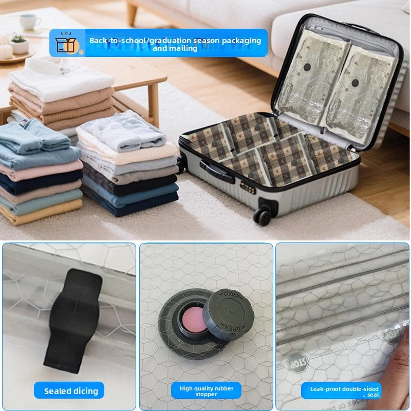 Vacuum Compression Storage Bags with Hand Pump | Space Saver Bags for Clothes, Quilts & Suitcases