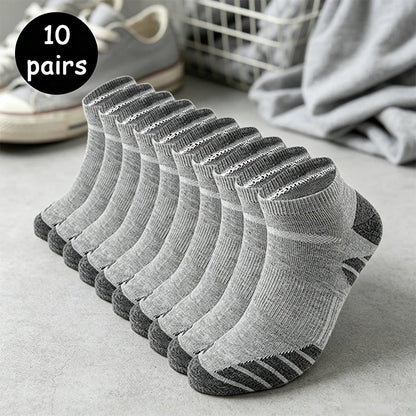 Men's Low-Cut Ankle Socks – 10 or 20 Pairs, Breathable