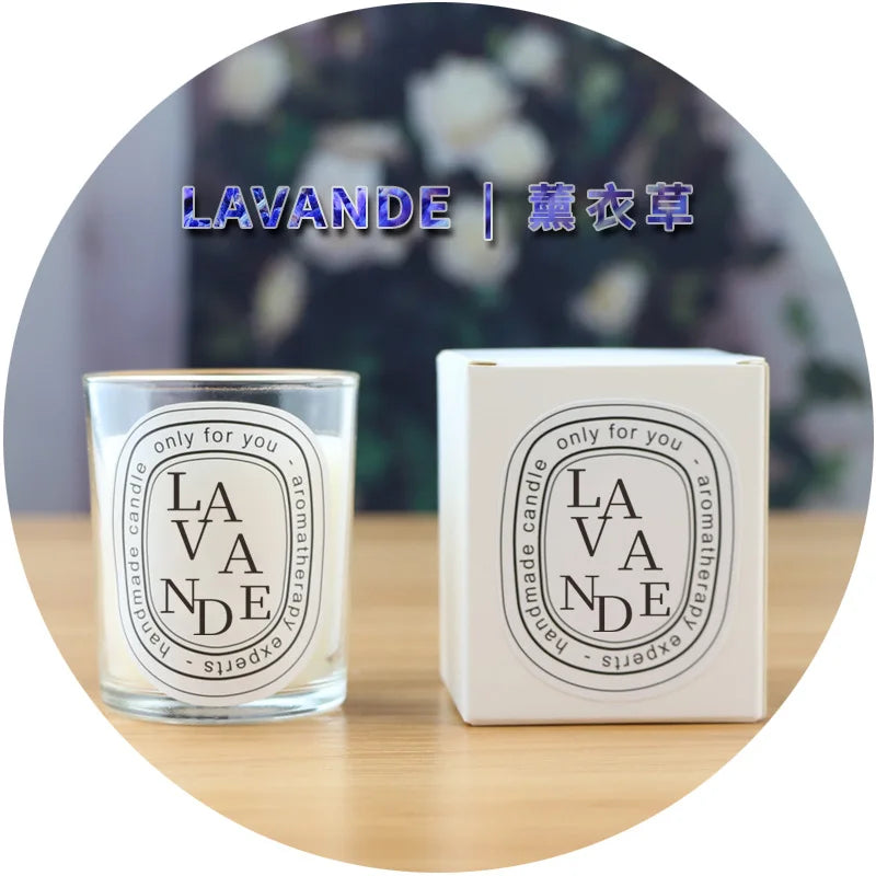 Clear scented candle companion gift return gift fragrance European style romantic candle lamp table incense handmade soy wax