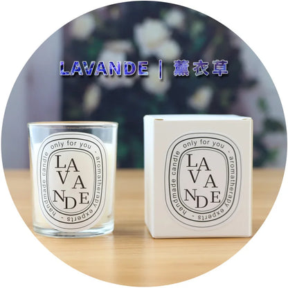 Vela aromática transparente Prometheus | 50 g | 16 fragancias europeas | 10 h de combustión | Caja de regalo artesanal