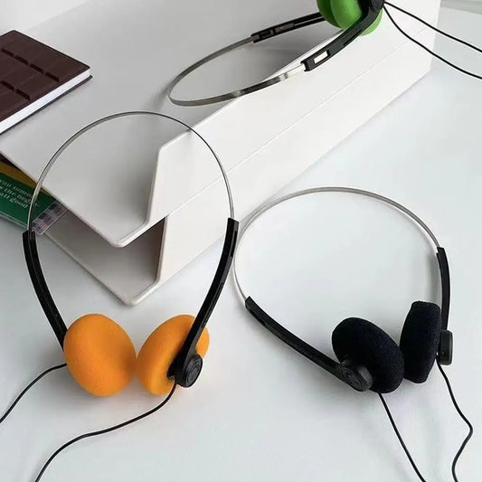 Retro Wired On-Ear Headphones – Lightweight Vintage Style