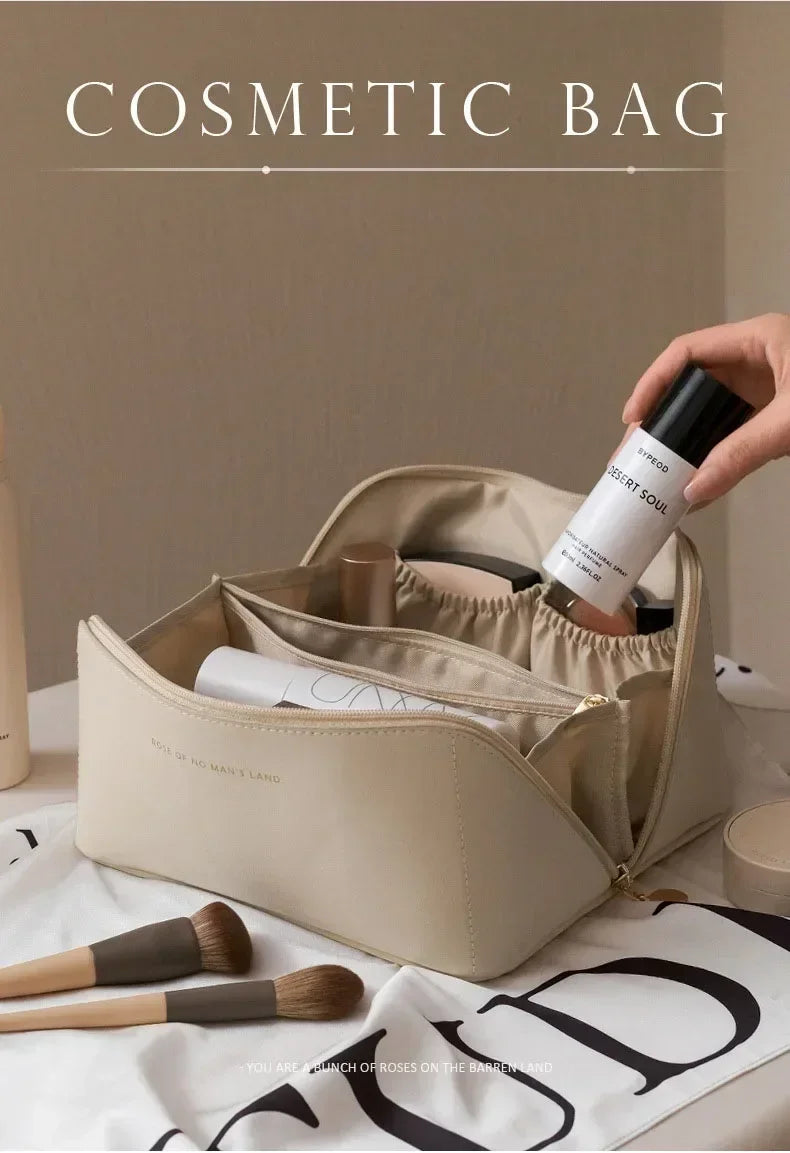 Makeup Organizer Bag – Luxury Toiletry Kit & Cosmetic Travel Case for Women