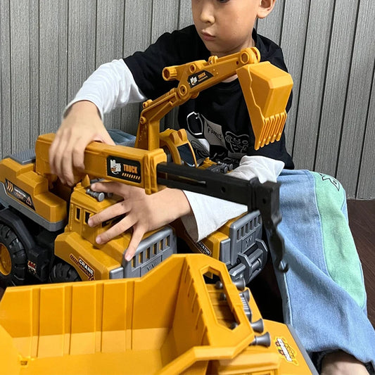 Large Construction Truck Toys – Excavator, Loader, Mixer & Crane