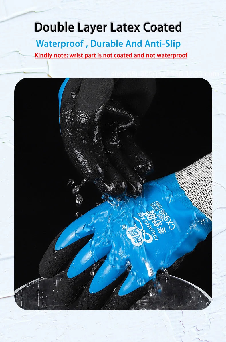 Insulated Work Gloves – Latex Grip Thermal Gloves