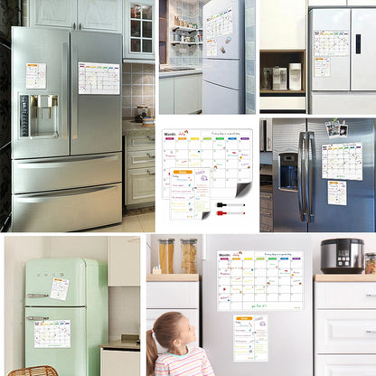 Magnetic Fridge Calendar – Dry-Erase Monthly & Weekly Planner