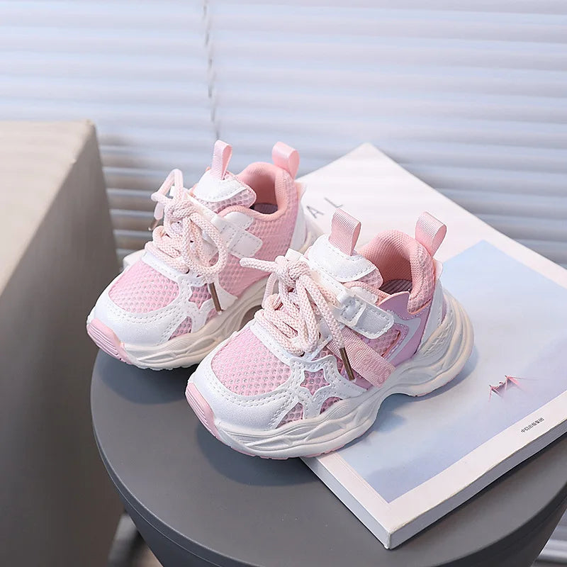 Girls' PU Leather Sneakers