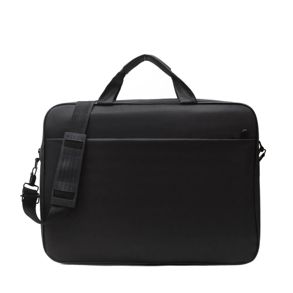 Business Laptop Shoulder Bag 15.6"-17" - Solid Colour Briefcase with Handle