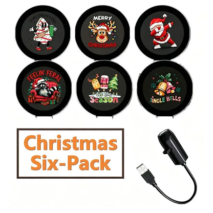 USB-Weihnachtsprojektorlampe mit flexiblem Schwanenhals – für Auto & Schreibtisch