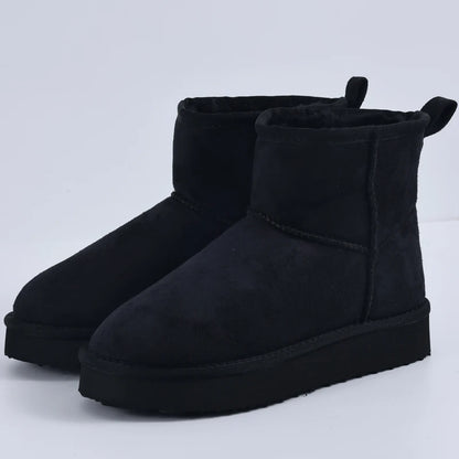 Botines sin cordones para mujer con forro de felpa Evshine