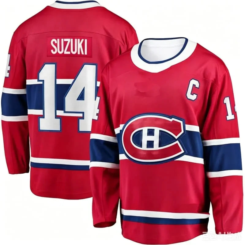 2026 Montreal Canadiens Dobson #53 Hockey Jersey | Classic Red White V-Neck Fan Top