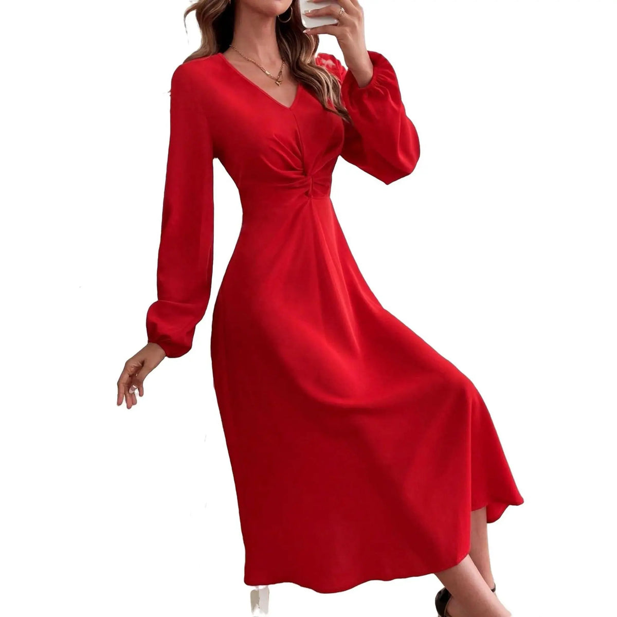 Women's V-Neck Long Dress