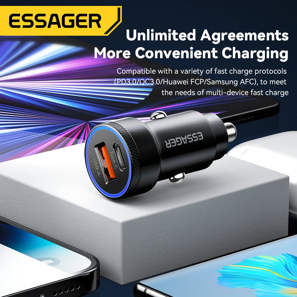 Essager 54W USB-C & USB-A Car Charger
