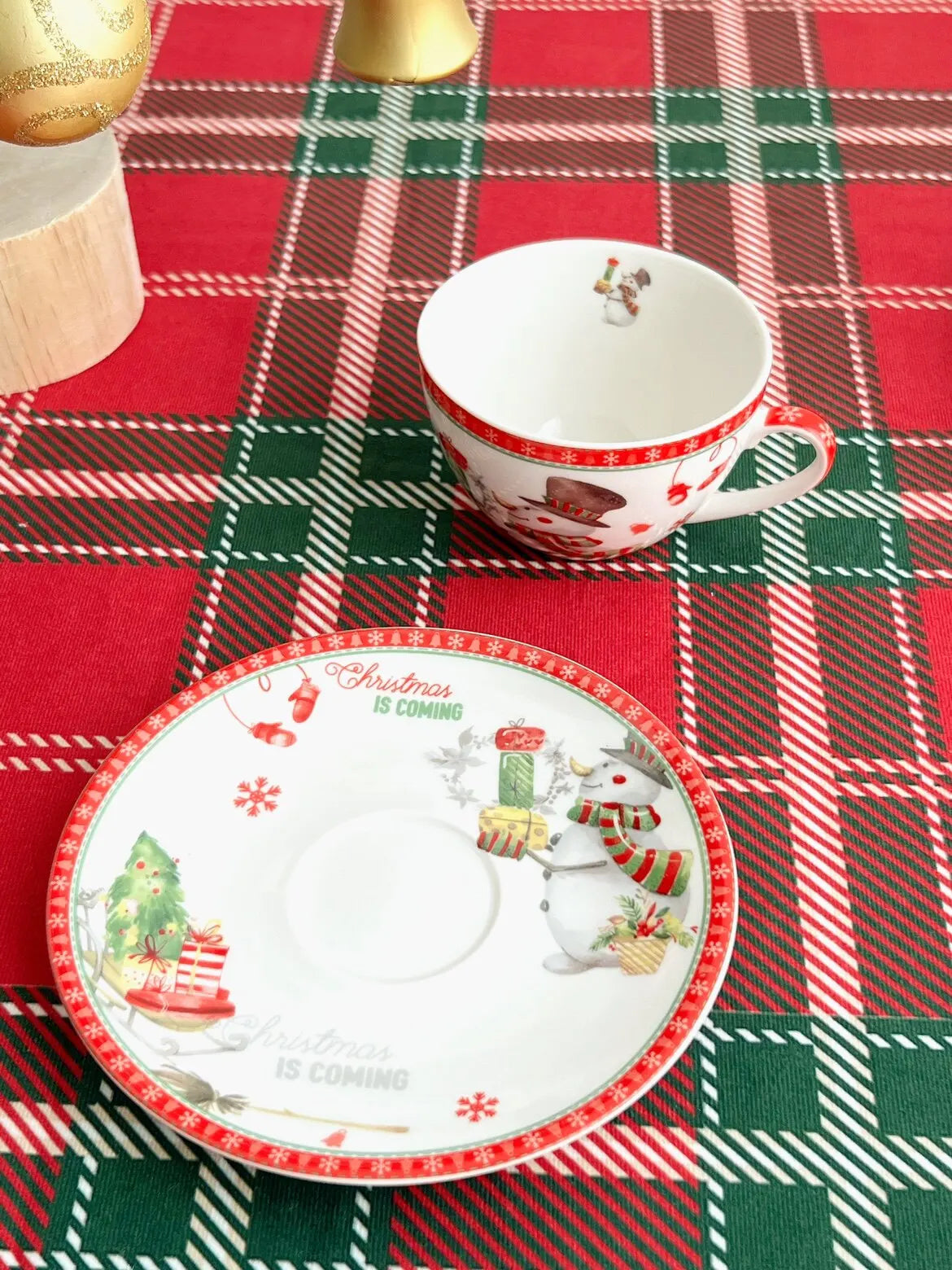 Santa Christmas Plate, Cup & Saucer Tableware