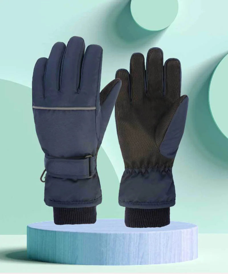 Kids' Insulated Ski Gloves – Plush-Lined Snow Gloves (Ages 4–13)