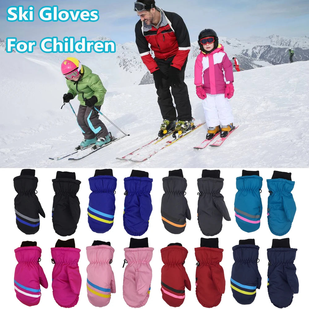 Kids' Insulated Snow Mittens – Long Cuff, Ages 1 to 12