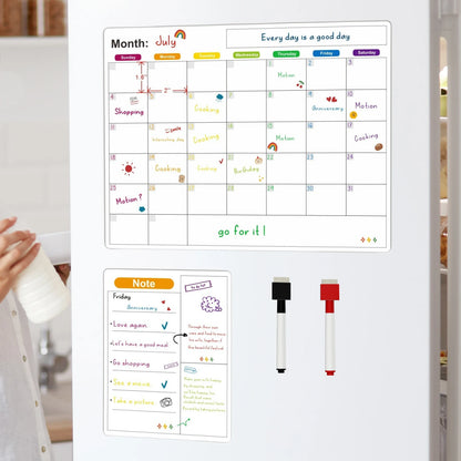 Magnetic Fridge Calendar – Dry-Erase Monthly & Weekly Planner