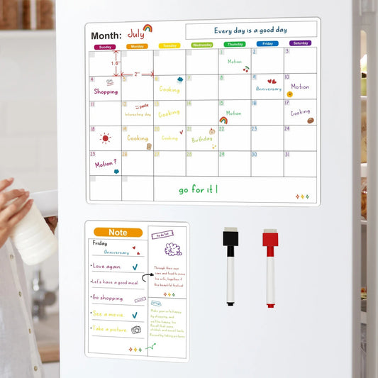 Magnetic Fridge Calendar – Dry-Erase Monthly & Weekly Planner