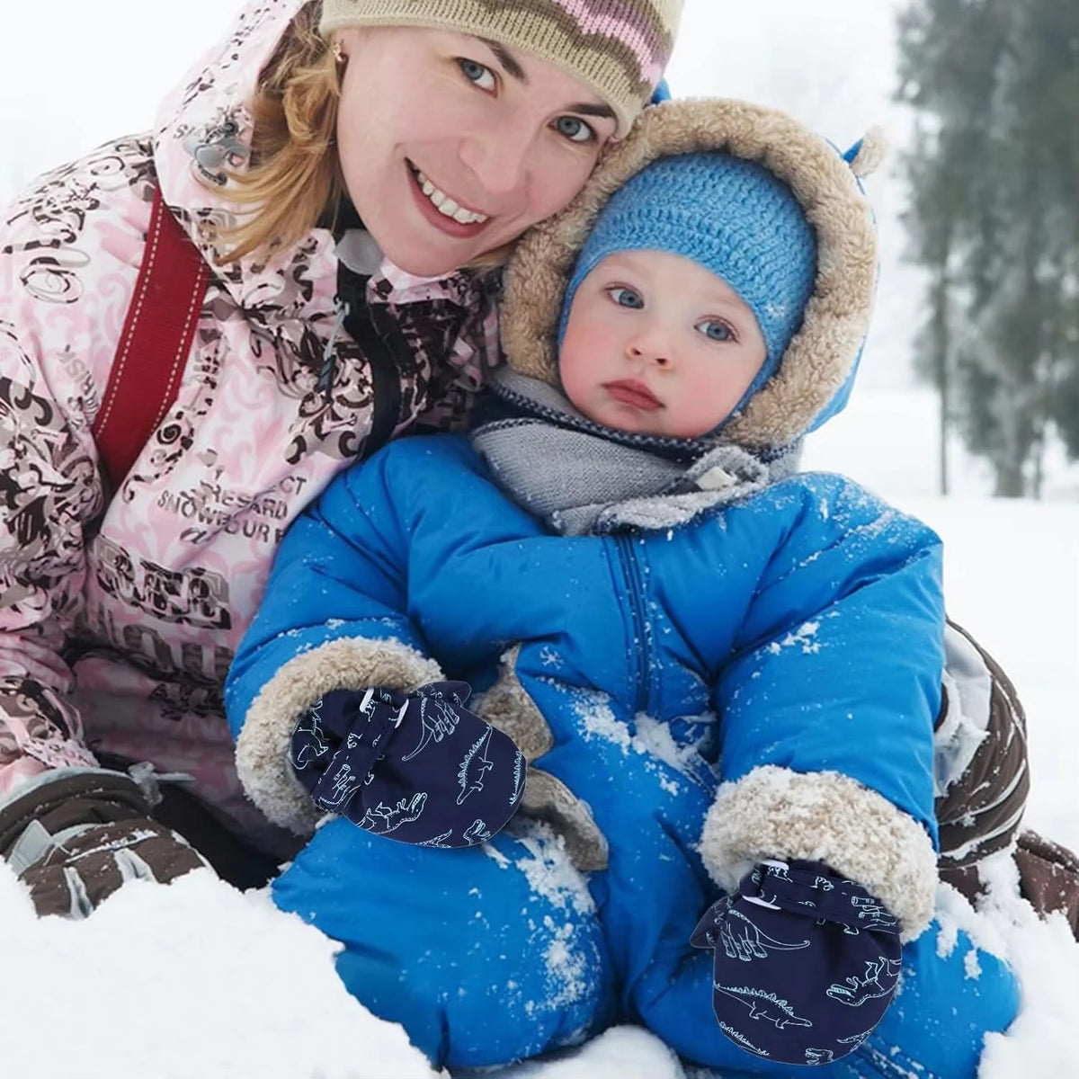 Toddler Winter Snow Mittens – Water-Resistant Baby Ski Mittens