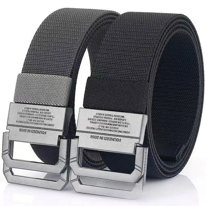 Canvas Webbing Belt with Alloy Buckle – Casual Outdoor Belt for Men & Women