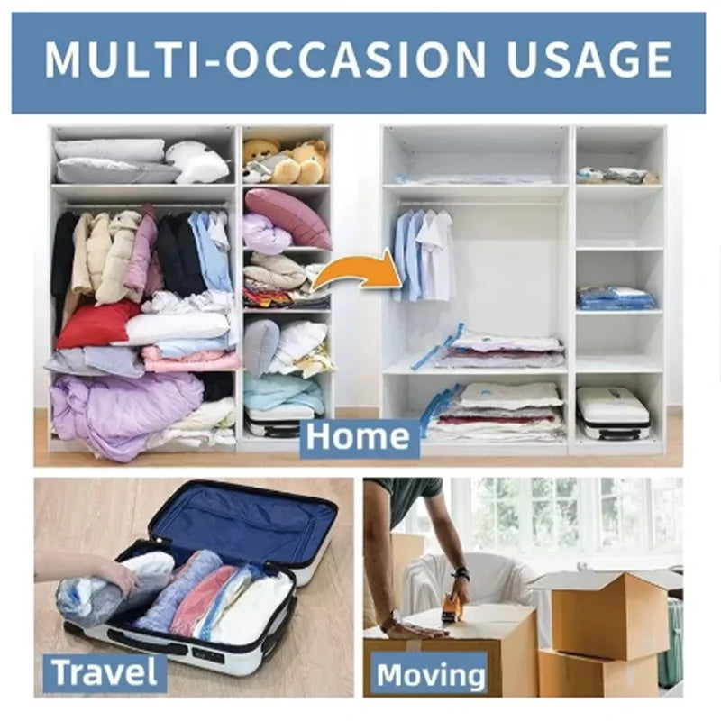 Vacuum Storage Bags 5-Pack | Space Saver Bags for Clothes, Duvets & Bedding, M & L Sizes