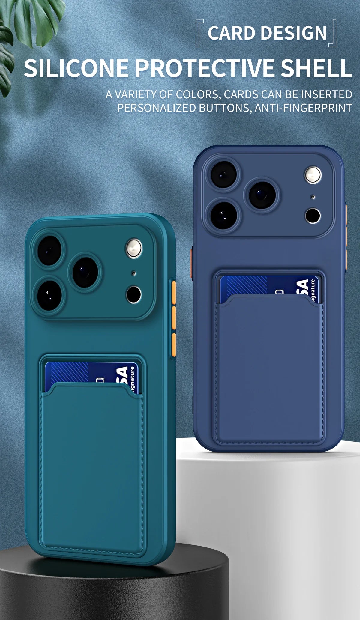 iPhone Card Holder Case with Camera Lens Protection