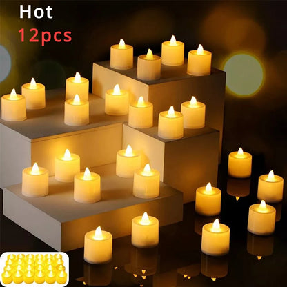 Flammenlose LED-Teelichter | Batterien inklusive | Warmes oder weißes Licht | 1er-, 6er- oder 12er-Pack | Deko für Hochzeit & Party