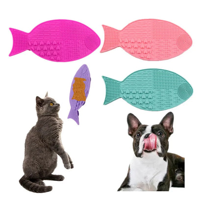 Lick Mat for Cats & Small Dogs – Suction-Cup Slow Feeder