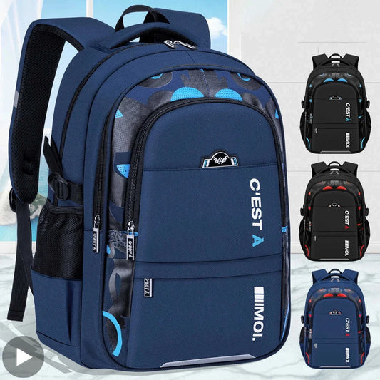 Kids School Backpack for Boys | Lightweight Oxford Bookbag for Primary & Teen Students