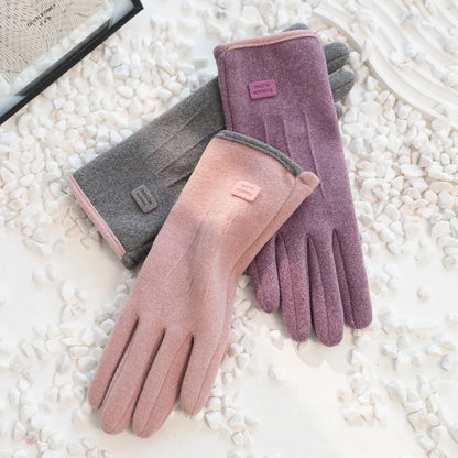 Guantes cortavientos con forro suave y compatibles con pantallas táctiles para mujer