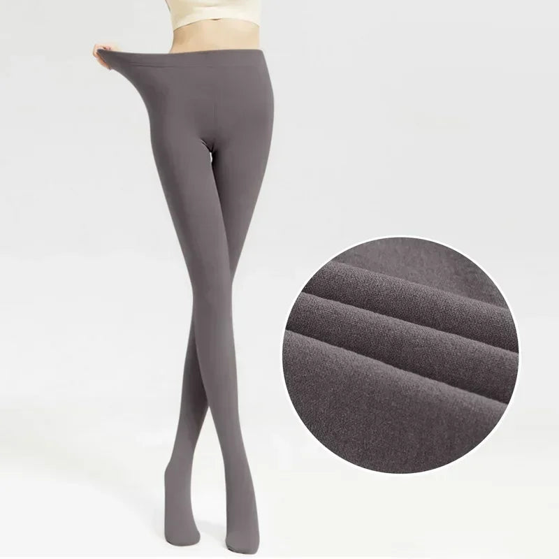 Fleece-Lined Sheer-Look Tights – Women's Thermal Winter Tights