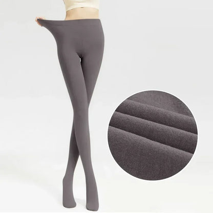 Fleece-Lined Sheer-Look Tights – Women's Thermal Winter Tights