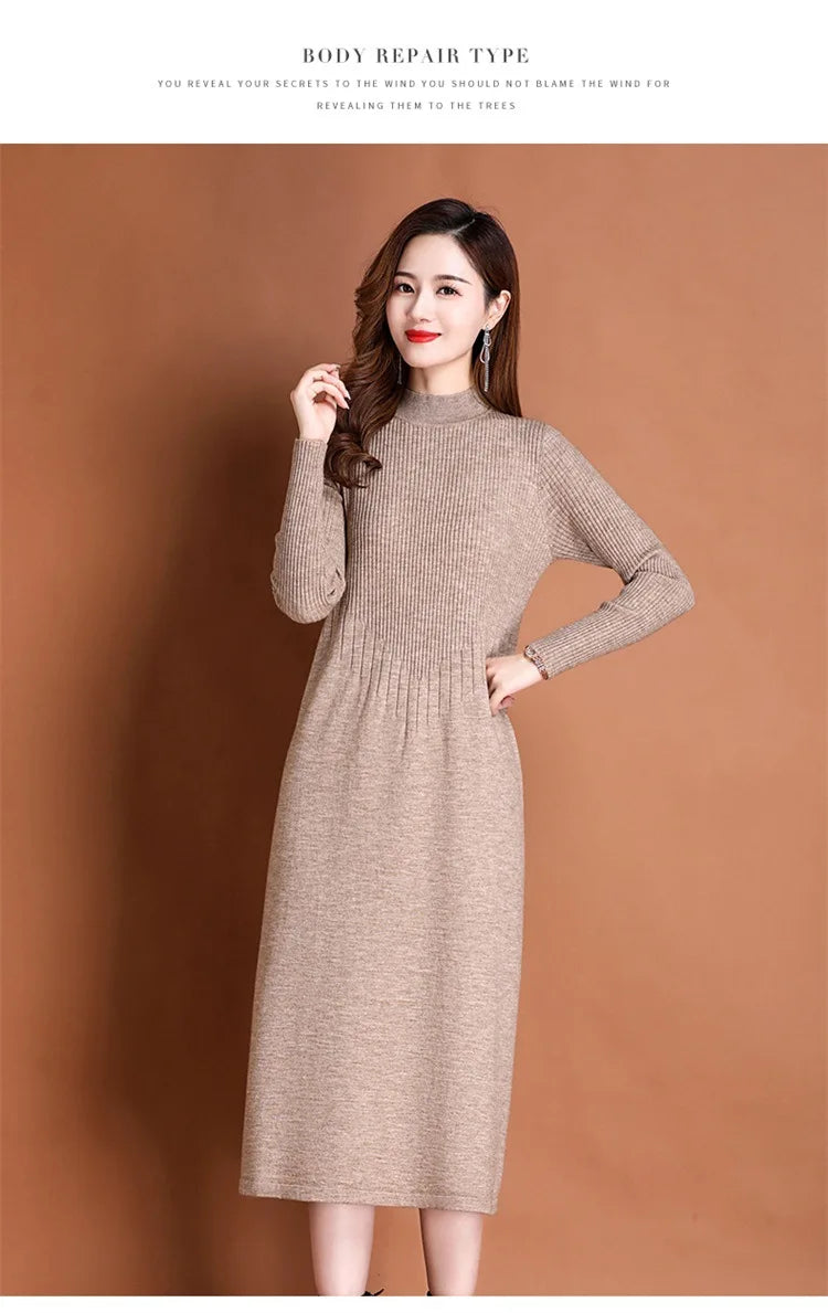 Women's Ankle-Length A-Line Dress with Appliqué