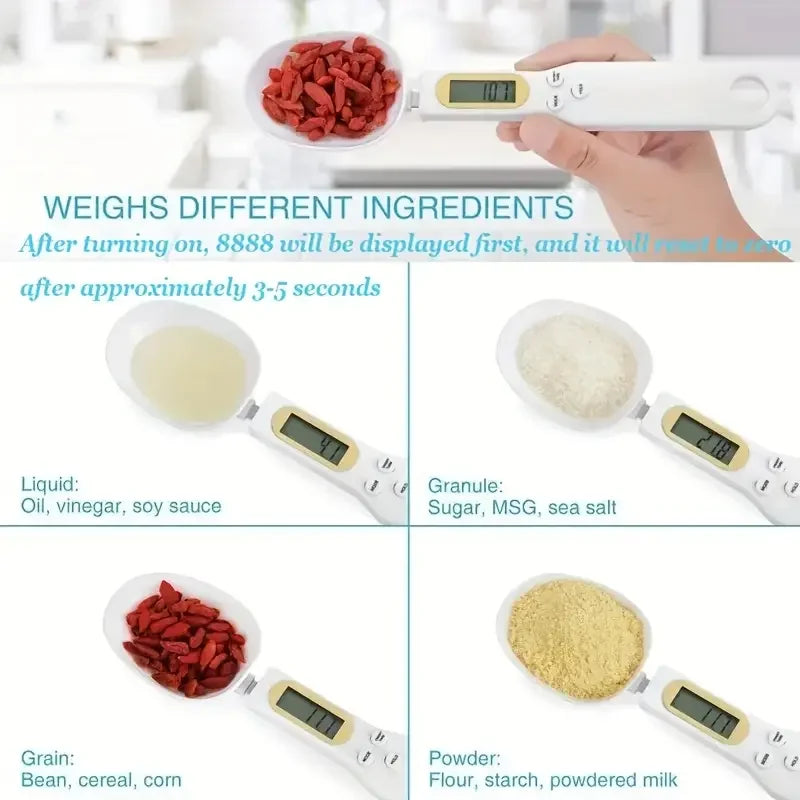 Digital Measuring Spoon Scale, 0.1–500 g