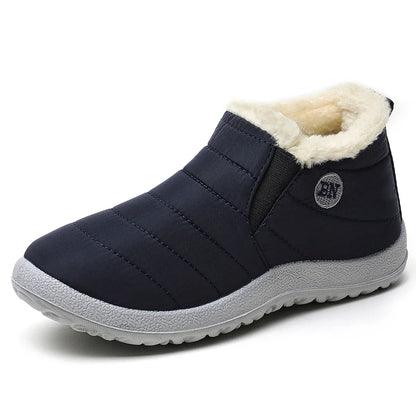 Botas de invierno sin cordones para hombre con forro de felpa HAJINK
