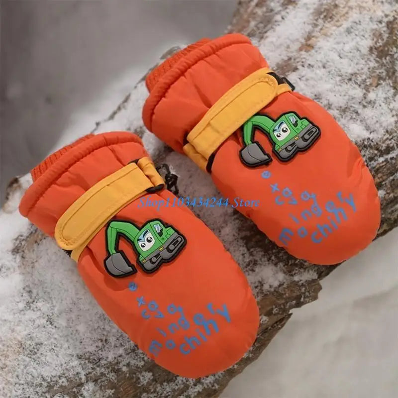 Kids' Ski Gloves for Ages 3–5 – Adjustable Snow & Cycling Gloves
