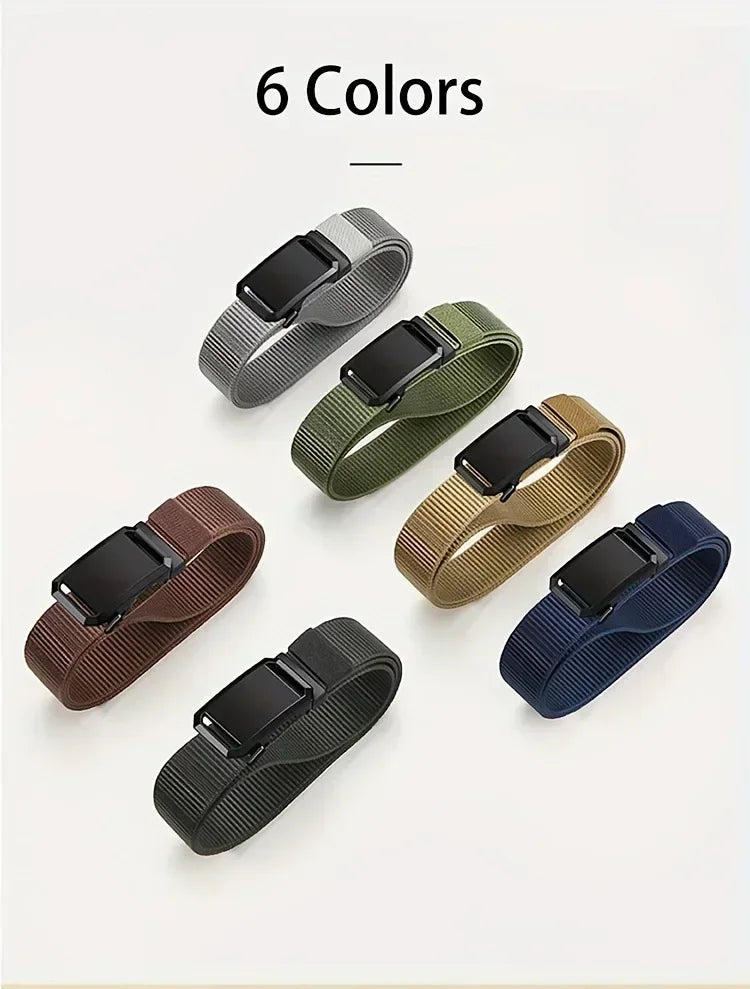Automatic Buckle Canvas Belt for Men – Casual Outdoor & Work Belt