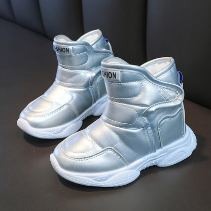Kids' Plush-Lined Winter Sports Snow Boots