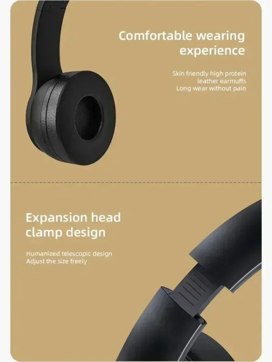 Foldable Bluetooth Headphones – Over-Ear Wireless with Mic