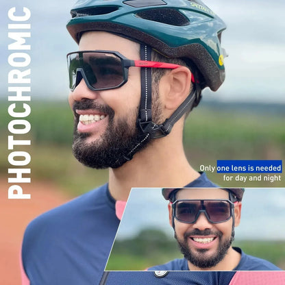 Occhiali da ciclismo fotocromatici – Occhiali da sole sportivi UV400 da uomo e da donna | Bici, escursioni e attività all'aperto