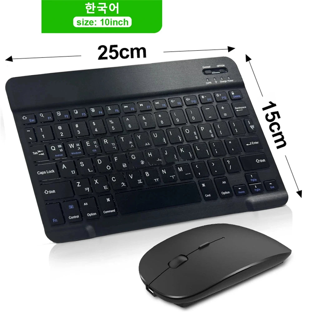 Bluetooth Keyboard & Mouse – Slim Wireless Set for Tablets & Laptops