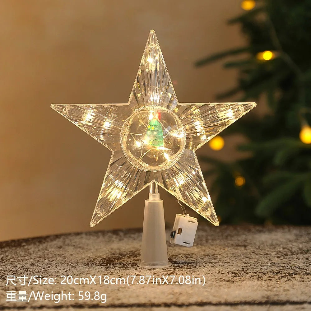 Glitter Star Christmas Tree Topper – 15 cm Sparkling Star Ornament