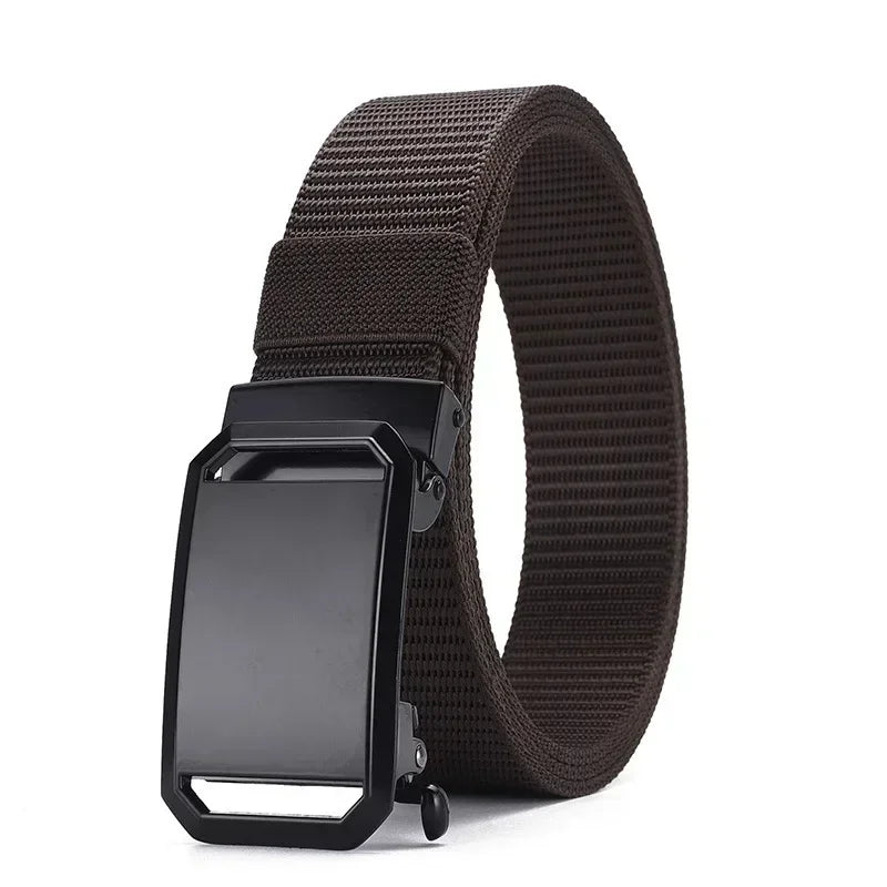 Automatic Buckle Canvas Belt for Men – Casual Outdoor & Work Belt