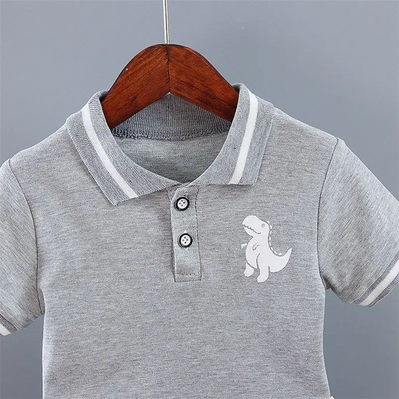 Baby Boys' Dinosaur T-Shirt & Shorts Set - 2-Piece Summer Outfit, 4M-5Y