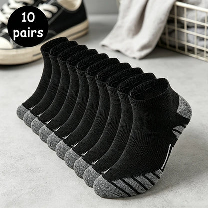 Men's Low-Cut Ankle Socks – 10 or 20 Pairs, Breathable