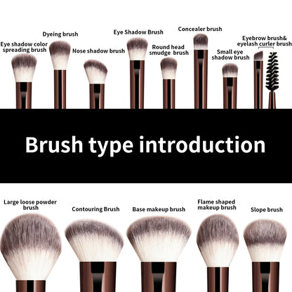 Set di 13 pennelli per trucco per fondotinta, correttore, cipria, ombretto, blush, pennello Kabuki, strumento cosmetico di bellezza per il viso